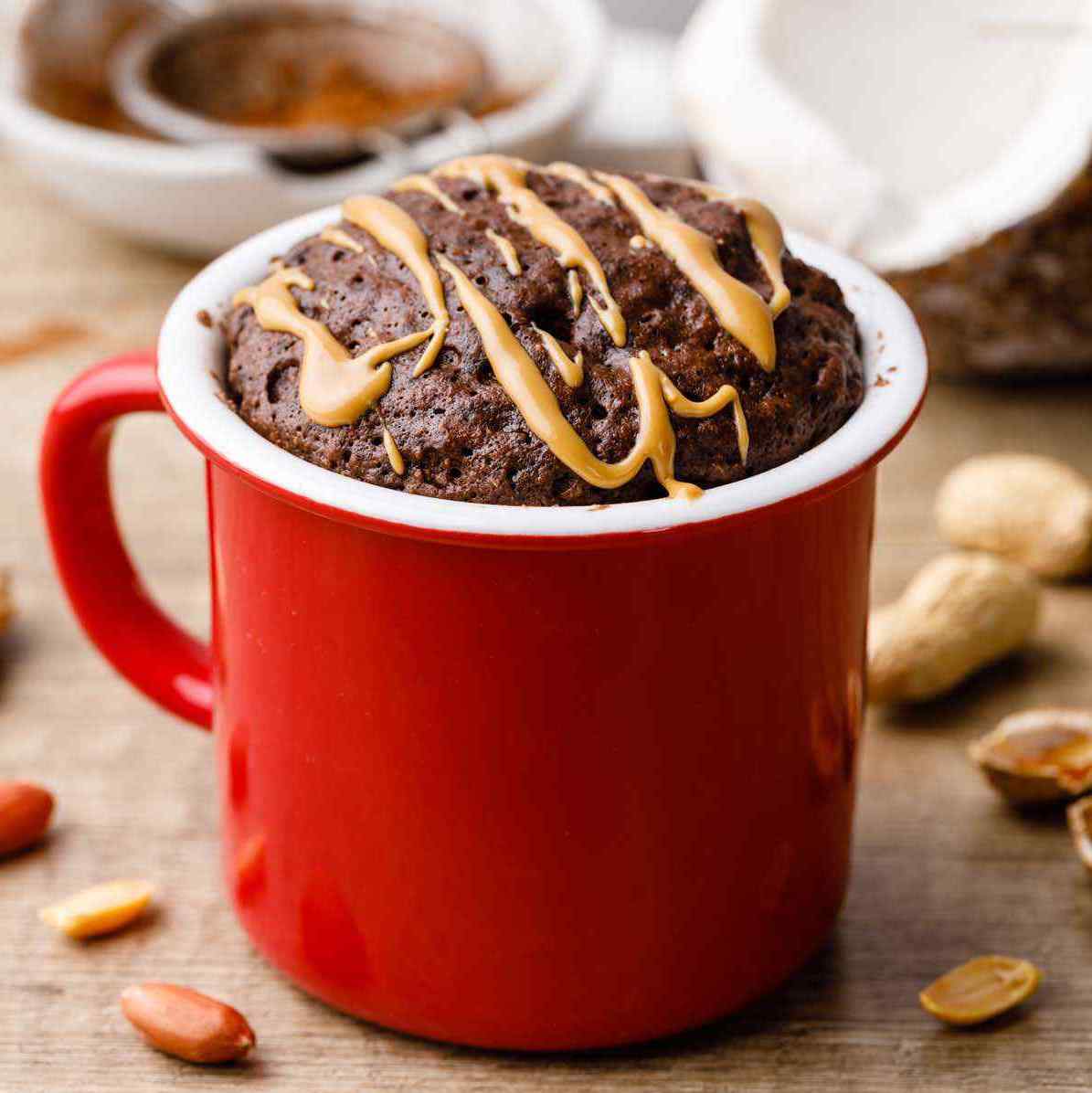 CHOCOLATE COCONUT CUPCAKE IN A MUG