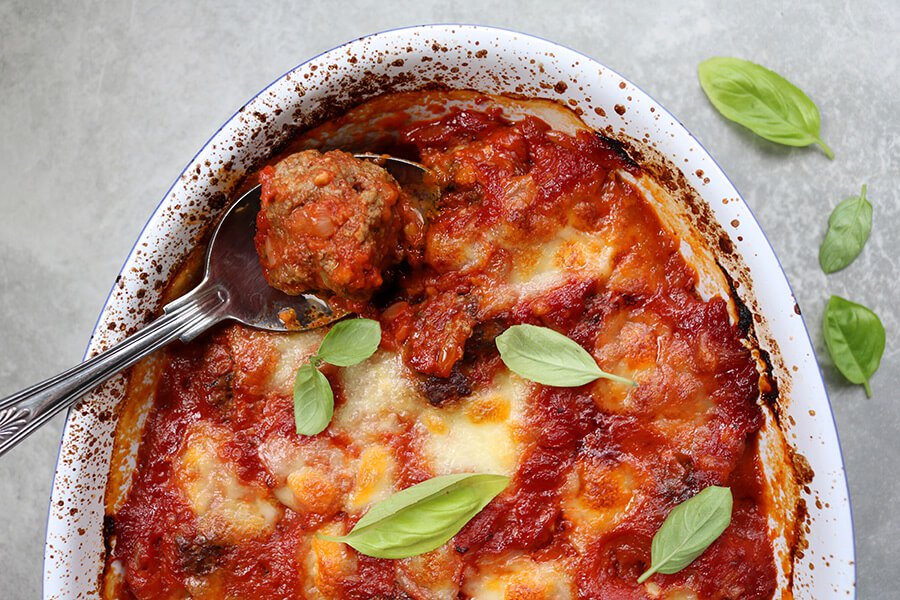 KETO MEATBALLS BAKED IN ITALIAN STYLE