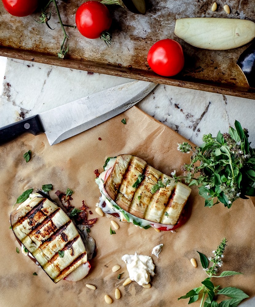 KETO PANINI RECIPE EGGPLANT CAPRESE