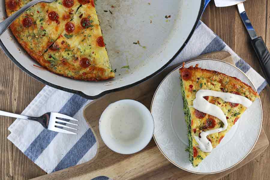 KETO PIZZA FRITTATA RECIPE