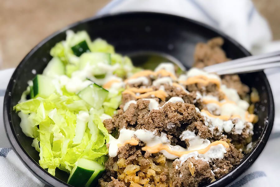 KETO SHAWARMA WITH PAN-FRIED BEEF