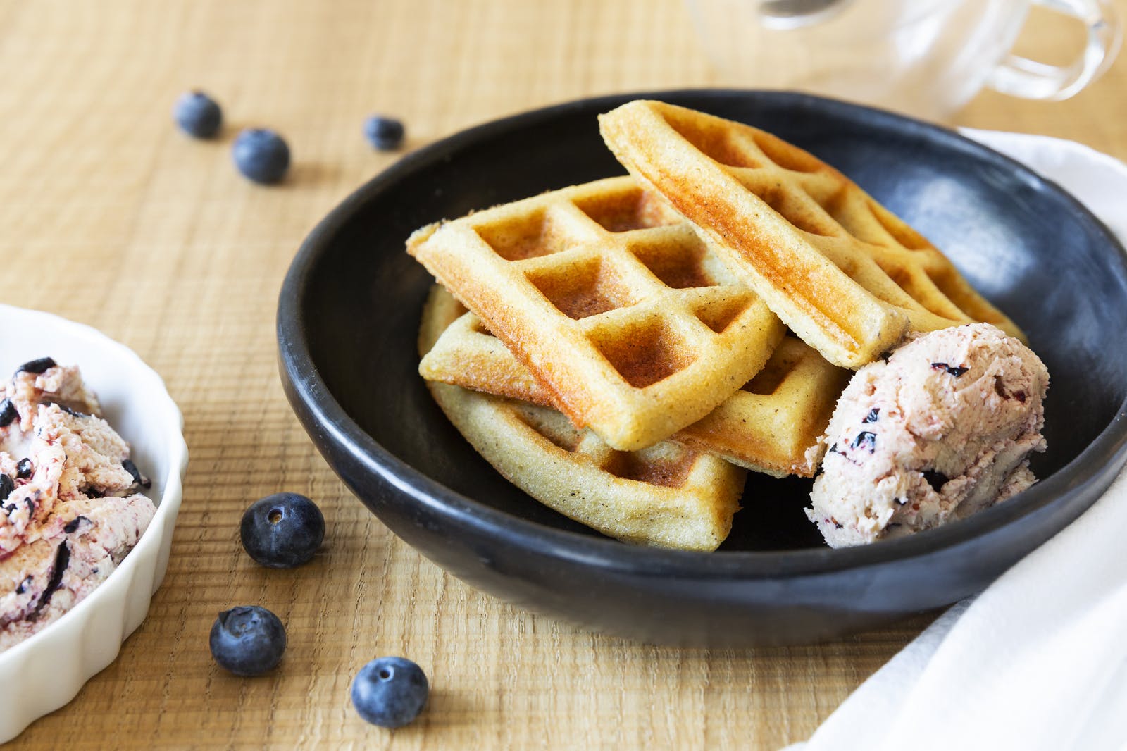 KETO WAFFLE RECIPE WITH BLUEBERRY BUTTER