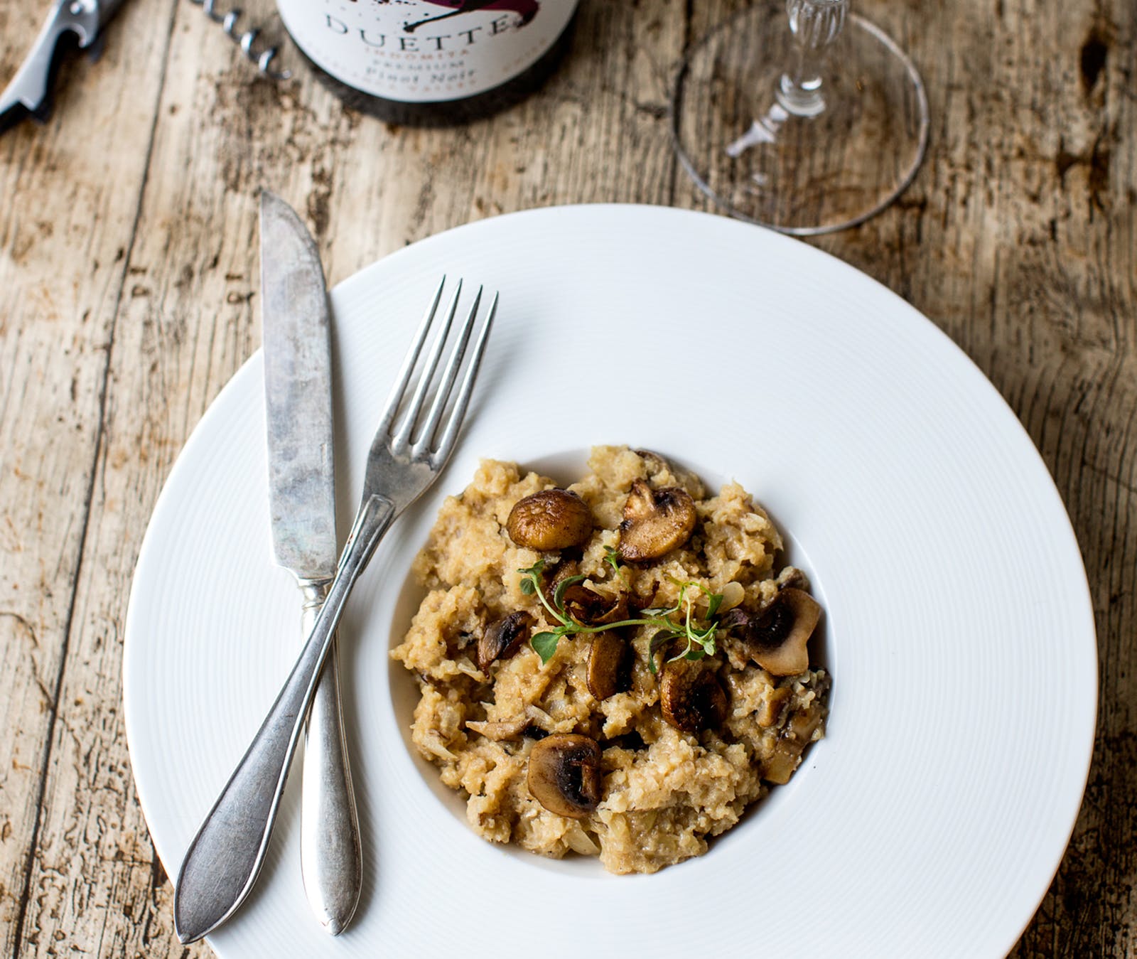 RECIPE FOR KETO RISOTTO WITH MUSHROOMS