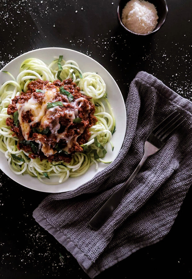 ZUCCHINI BOLOGNESE PASTA